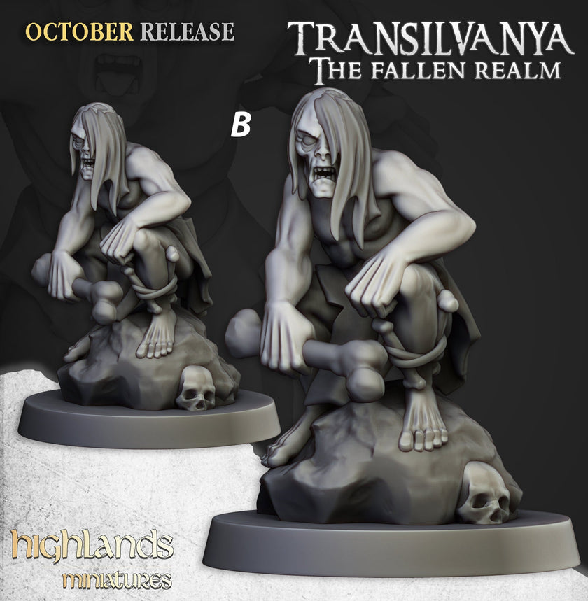 Ghoul Set - Highland Miniatures | DnD | Undead | Zombie | 32mm | Pathfinder | Graveyard | TTRPG | Wargaming | Frostgrave | Transylvania
