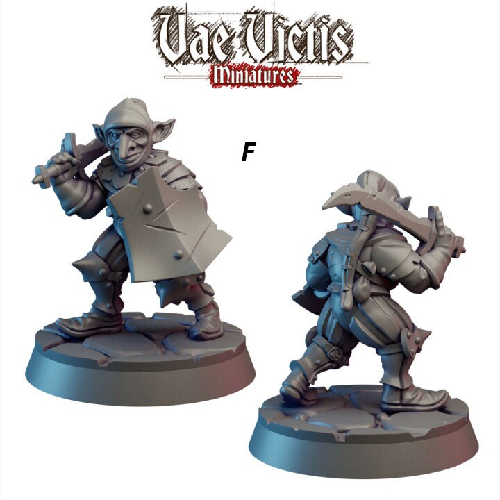 Armed Goblin Guards - Vae Victis | DnD | Goblin | monster| melee | Archer | 32mm | Pathfinder | TTRPG | Wargaming | Frostgrave