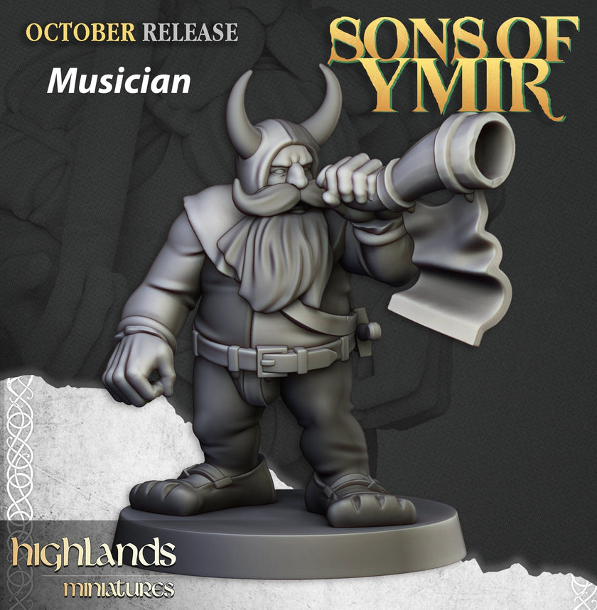 Dwarven Pikemen Set - Highland Miniature | DnD | Dwarf | melee unit | fighter | 32mm | Pathfinder | TTRPG | Wargaming | Frostgrave