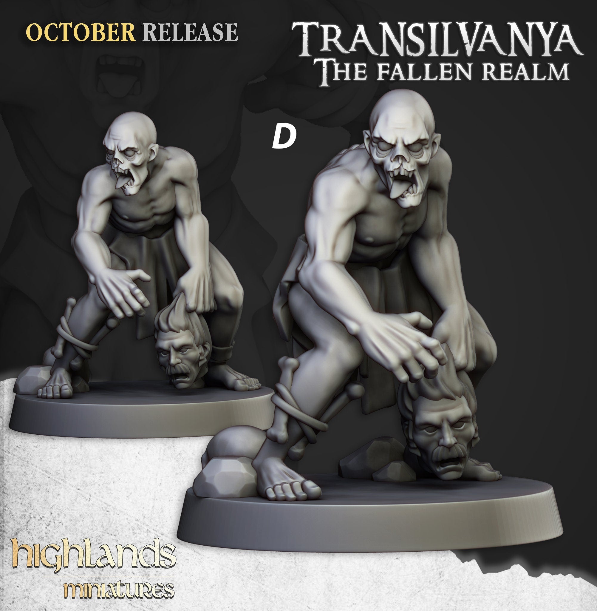 Ghoul Set - Highland Miniatures | DnD | Undead | Zombie | 32mm | Pathfinder | Graveyard | TTRPG | Wargaming | Frostgrave | Transylvania