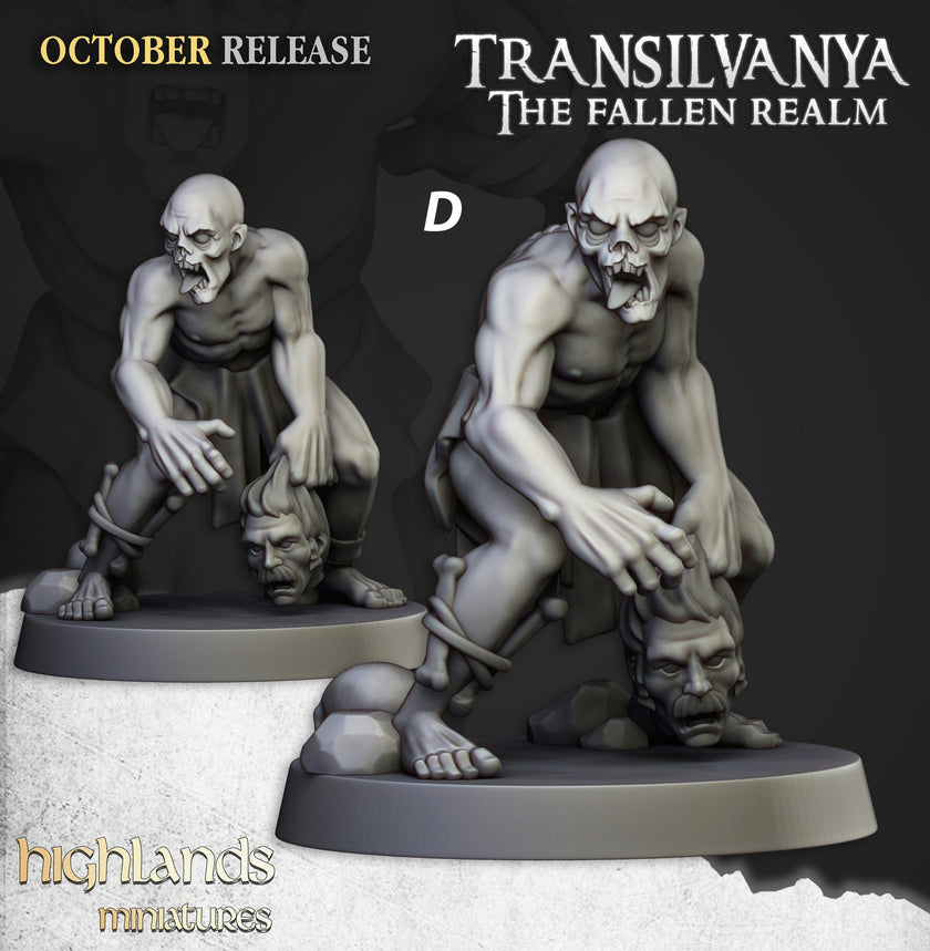Ghoul Set - Highland Miniatures | DnD | Undead | Zombie | 32mm | Pathfinder | Graveyard | TTRPG | Wargaming | Frostgrave | Transylvania