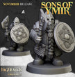 Dwarven Huscarl Set - Highland Miniature | DnD | Dwarf | melee unit | fighter | 32mm | Pathfinder | TTRPG | Wargaming | Fantasy | Frostgrave