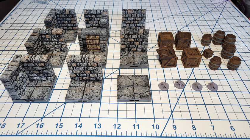 Dungeon Terrain Kit - The Storage Room - Complete sets of Minis and Tiles! Fat Dragon Games | TTRPG | Dungeons And Dragons, D&D, Pathfinder