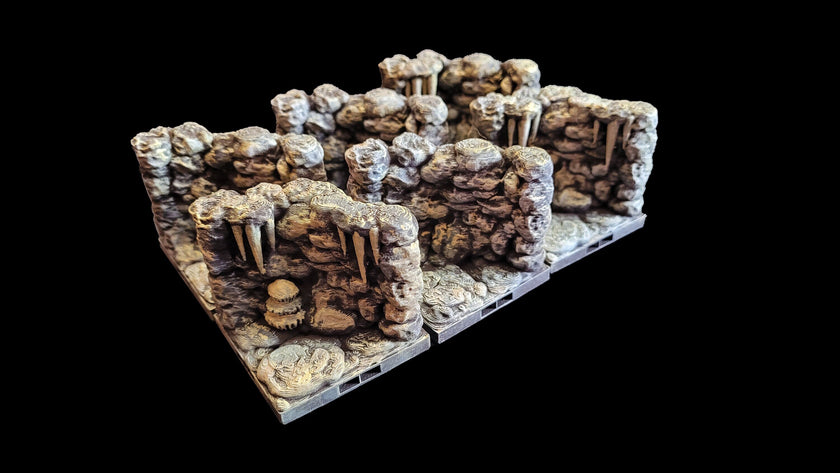 Magnetic Dungeon Tiles Starter Set - Cave Theme | Hand Painted | Fat Dragon Games | Tabletop Terrain | Dungeons And Dragons, D&D, Pathfinder