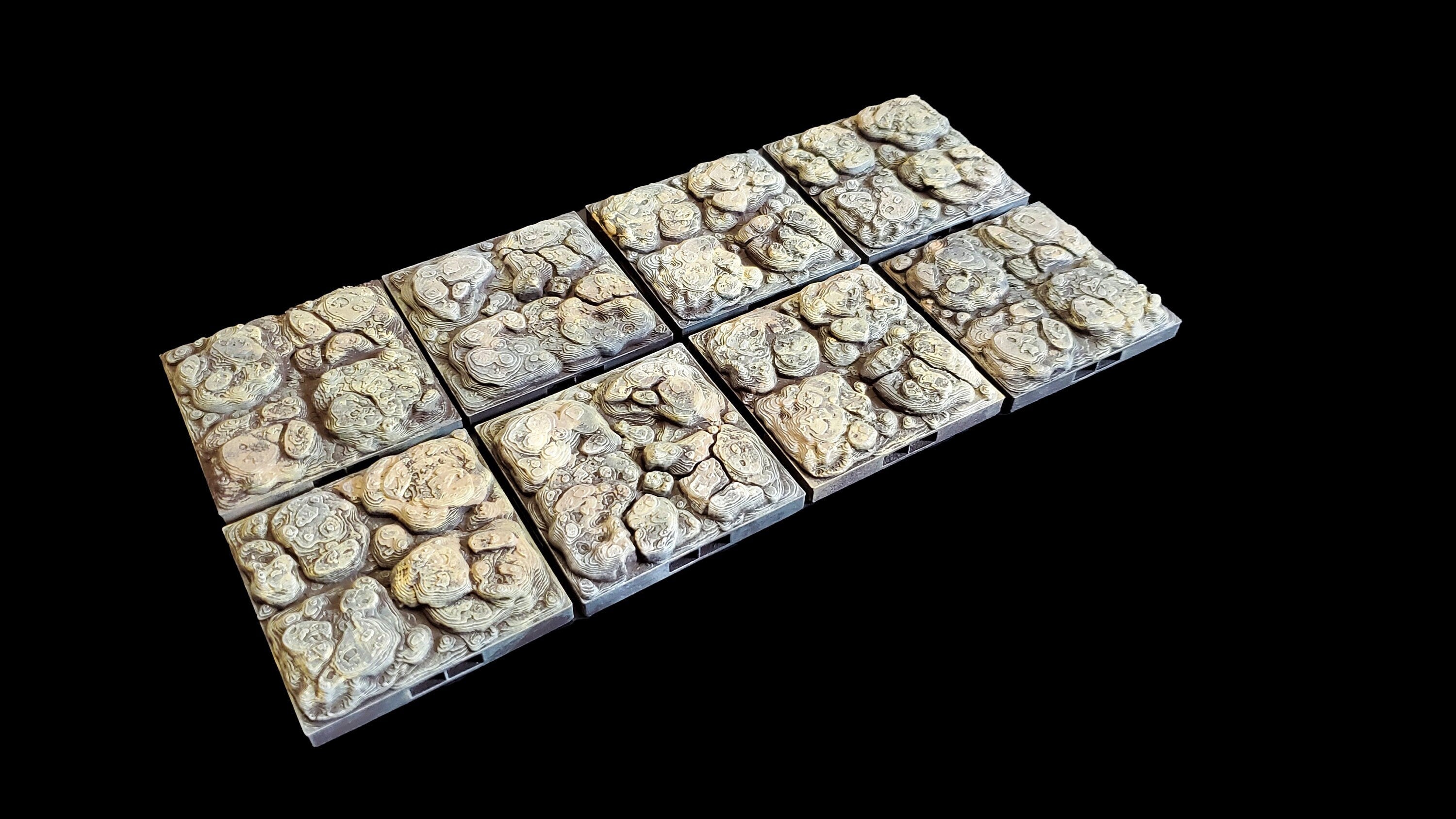 Magnetic Dungeon Tiles Starter Set - Cave Theme | Hand Painted | Fat Dragon Games | Tabletop Terrain | Dungeons And Dragons, D&D, Pathfinder