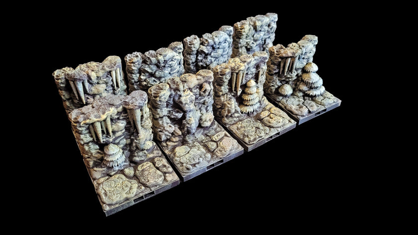 Magnetic Dungeon Tiles Starter Set - Cave Theme | Hand Painted | Fat Dragon Games | Tabletop Terrain | Dungeons And Dragons, D&D, Pathfinder