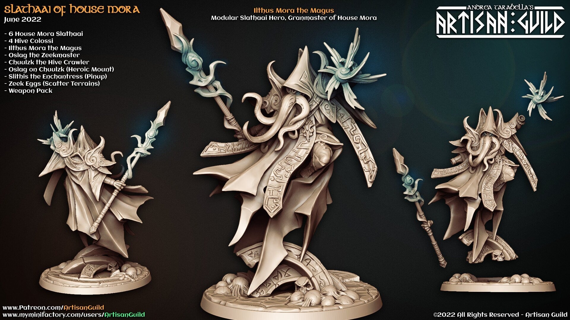 Ilthus Mora the Magus - Artisan Guild | Illithid | Mind Flayer | Monster | Fantasy | Sorcerer | Boss | Warlock | Hero | DnD | Pathfinder