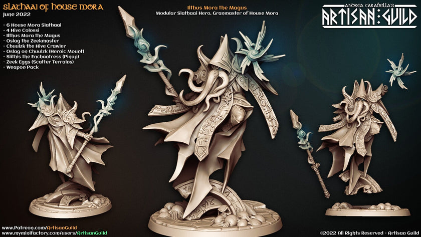 Ilthus Mora the Magus - Artisan Guild | Illithid | Mind Flayer | Monster | Fantasy | Sorcerer | Boss | Warlock | Hero | DnD | Pathfinder