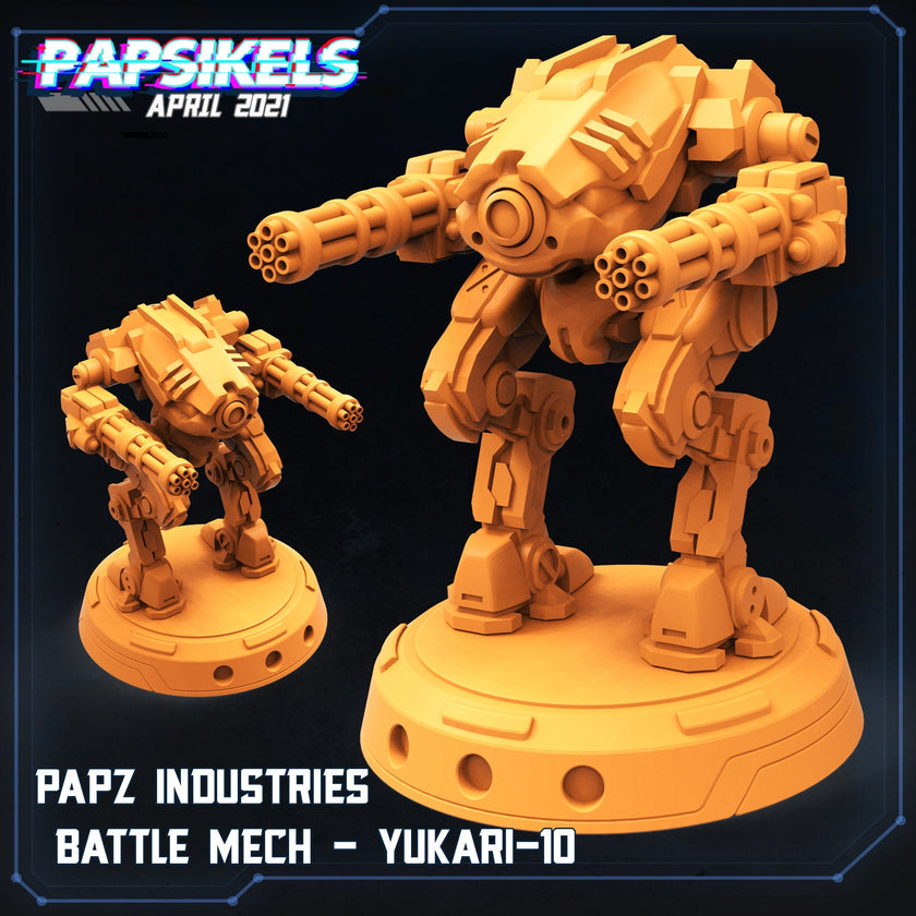 PAPZ Industries Battle Mech Yukari - Papsikels | Cyberpunk | Scifi | Sci-fi | 32mm | Robot | Mechanical | Wargaming | Mech