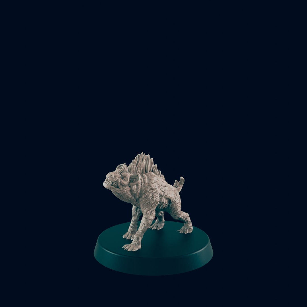 Gnoll Hunting Pack Mini Set - EC3D, DnD Monster | Archer, Melee 32mm | Pathfinder | Fantasy | Shaman | Wargaming | Frostgrave | Hyena | Set