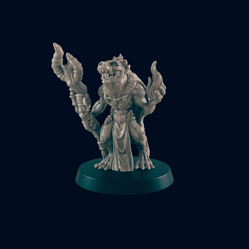 Gnoll Hunting Pack Mini Set - EC3D, DnD Monster | Archer, Melee 32mm | Pathfinder | Fantasy | Shaman | Wargaming | Frostgrave | Hyena | Set