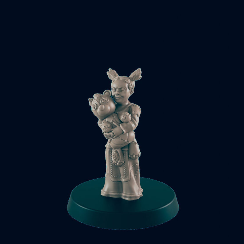 Evil Human Girl - EC3D | DnD | Child | Female | Villager | Peasant | 32mm | Pathfinder | commoner | TTRPG | Wargaming | Bully
