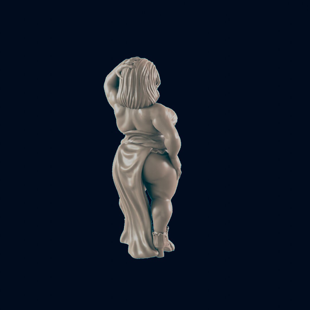 Human Female Courtesan - EC3D | DnD | Woman | Villager | Pinup | bard | 32mm | Pathfinder | commoner | TTRPG | Wargaming |