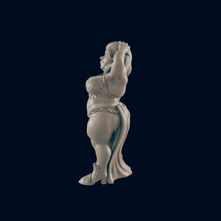 Human Female Courtesan - EC3D | DnD | Woman | Villager | Pinup | bard | 32mm | Pathfinder | commoner | TTRPG | Wargaming |