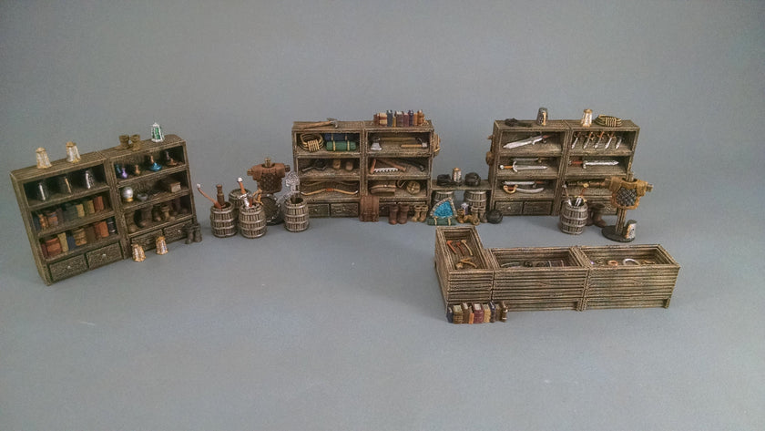 General Store Scatter - Heroes Hoard | DnD | Tabletop Terrain | Medieval | Scenery | 32mm | Pathfinder | TTRPG | Wargaming
