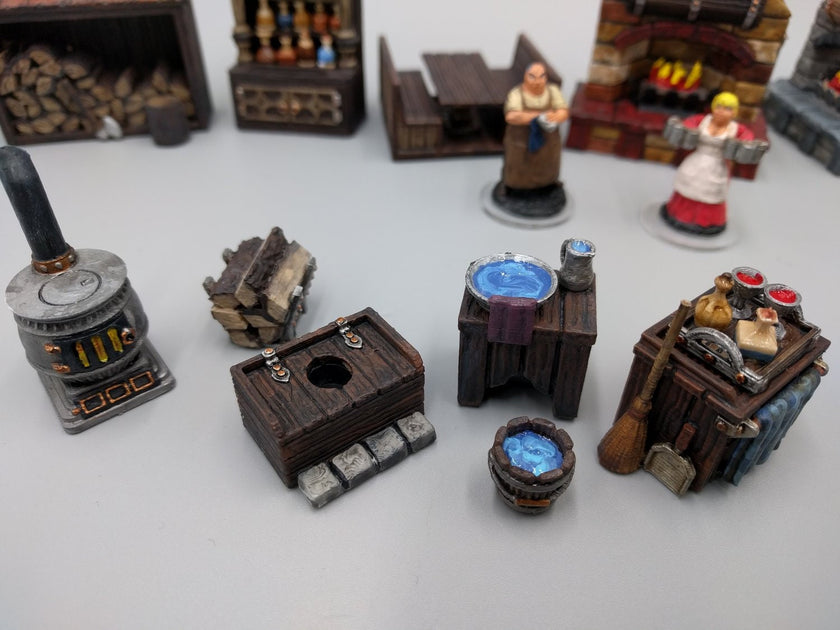 Inn and Tavern Scatter Set 1 - Heroes Hoard | DnD | Tabletop Terrain | Medieval | Scenery | 32mm | Pathfinder | TTRPG | Wargaming | Bar