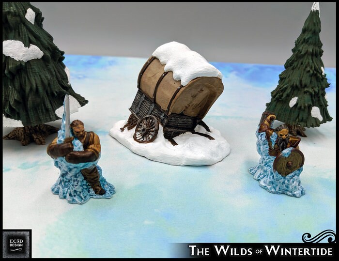 Frozen Dwarf and Human - Winds of Wintertide - Heroes Hoard | DnD | Tabletop Terrain | Scatter Scenery | Pathfinder | Wargaming