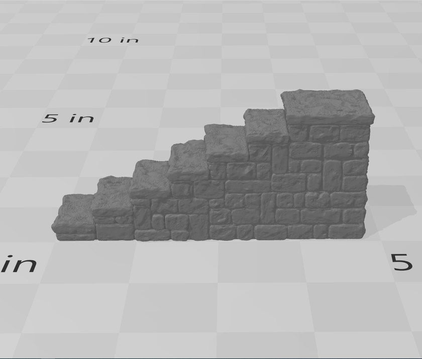 Dungeon Style Stairs Tiles - DnD 5E, Pathfinder 2E - Dungeon Tiles, DragonLock, Fat Dragon Games, Terrain | 1