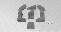 Dungeon Style Stairs Tiles - DnD 5E, Pathfinder 2E - Dungeon Tiles, DragonLock, Fat Dragon Games, Terrain | 1