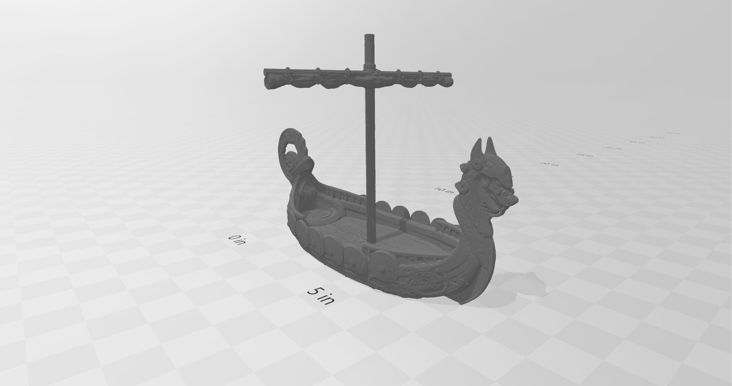 The Longship - Wilds of Wintertide - Heroes Hoard, DnD, Tabletop Terrain, Scatter Scenery, boat, ship, 32mm 28mm | Pathfinder 2E