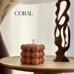 Bubble Cube Candle: Decorative Soy Wax Pillar, Handmade