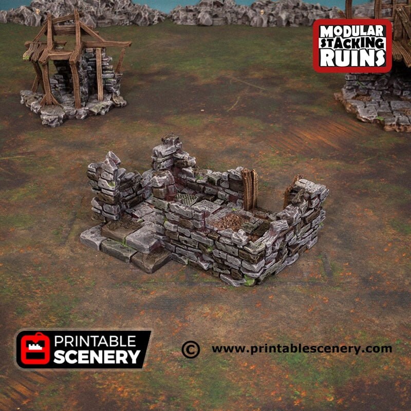 Murder Row - Shadowfey Ruins, DnD, Pathfinder 15mm, 28mm, 32mm, wargaming scenery, bolt action, tabletop terrain, building