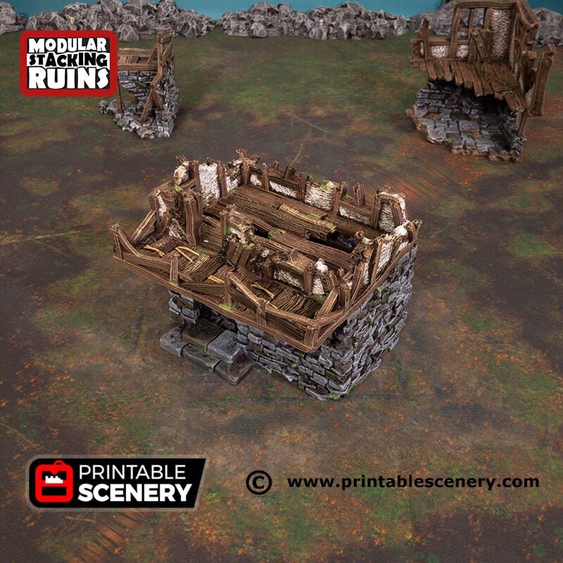 Murder Row - Shadowfey Ruins, DnD, Pathfinder 15mm, 28mm, 32mm, wargaming scenery, bolt action, tabletop terrain, building