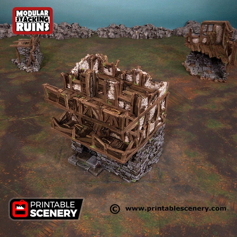 Murder Row - Shadowfey Ruins, DnD, Pathfinder 15mm, 28mm, 32mm, wargaming scenery, bolt action, tabletop terrain, building
