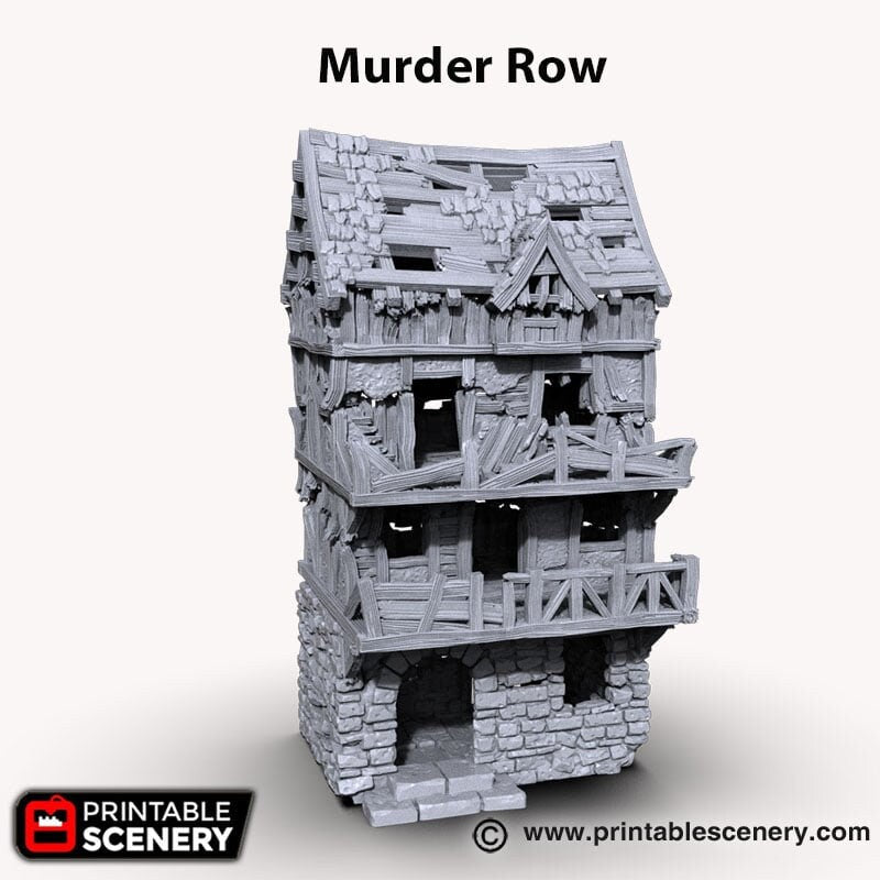 Murder Row - Shadowfey Ruins, DnD, Pathfinder 15mm, 28mm, 32mm, wargaming scenery, bolt action, tabletop terrain, building