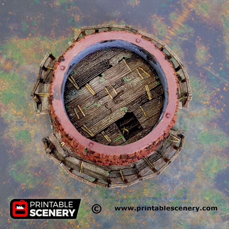 Haunted Windmill - Shadowfey Ruins, DnD, Pathfinder 15mm, 28mm, 32mm, wargaming scenery, bolt action, tabletop terrain, building