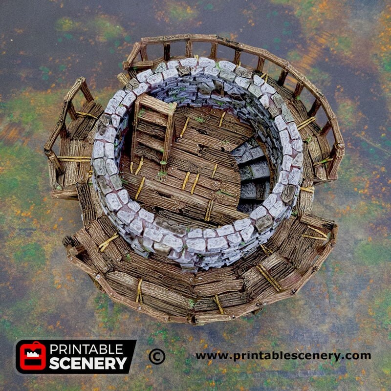 Haunted Windmill - Shadowfey Ruins, DnD, Pathfinder 15mm, 28mm, 32mm, wargaming scenery, bolt action, tabletop terrain, building