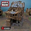 Ruined Gatehouse West Wing - Shadowfey Ruins, DnD, Pathfinder 15mm, 28mm, 32mm, wargaming scenery, tabletop terrain, building