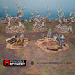 Hallowed Graveyard Hills - Shadowfey Ruins, DnD, Pathfinder 15mm, 28mm, 32mm, wargaming scenery, tabletop terrain, building