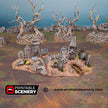 Hallowed Graveyard Hills - Shadowfey Ruins, DnD, Pathfinder 15mm, 28mm, 32mm, wargaming scenery, tabletop terrain, building