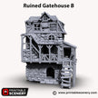Ruined Gatehouse East Wing - Shadowfey Ruins, DnD, Pathfinder 15mm, 28mm, 32mm, wargaming scenery tabletop terrain, building