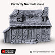 Perfectly Normal House - Shadowfey Ruins, DnD, Pathfinder 15mm, 28mm, 32mm, wargaming terrain scatter, building, medieval