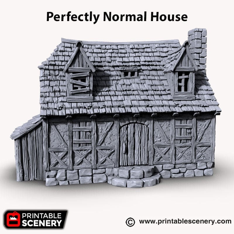 Perfectly Normal House - Shadowfey Ruins, DnD, Pathfinder 15mm, 28mm, 32mm, wargaming terrain scatter, building, medieval
