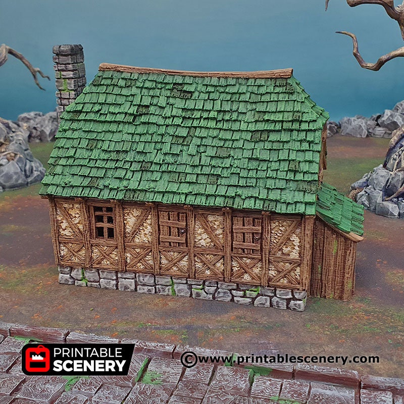 Perfectly Normal House - Shadowfey Ruins, DnD, Pathfinder 15mm, 28mm, 32mm, wargaming terrain scatter, building, medieval