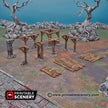 Scaffolding and Support Columns - Shadowfey Ruins, DnD, Pathfinder, 15mm, 28mm, 32mm, wargaming terrain, scatter, D&D, scenery