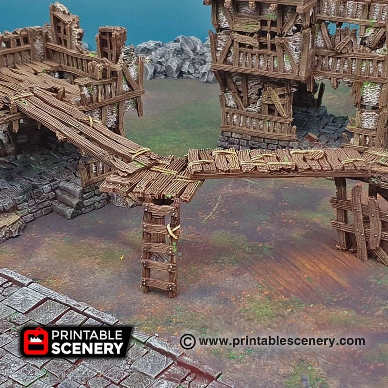 Gangways, Stairs and Ladders - Shadowfey Ruins, DnD, Pathfinder, 15mm, 28mm, 32mm, wargaming terrain, scatter, D&D, scenery