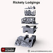 Rickety Lodgings - Shadowfey Ruins, DnD, Pathfinder 15mm, 28mm, 32mm, wargaming terrain, modular building, D&D bolt action