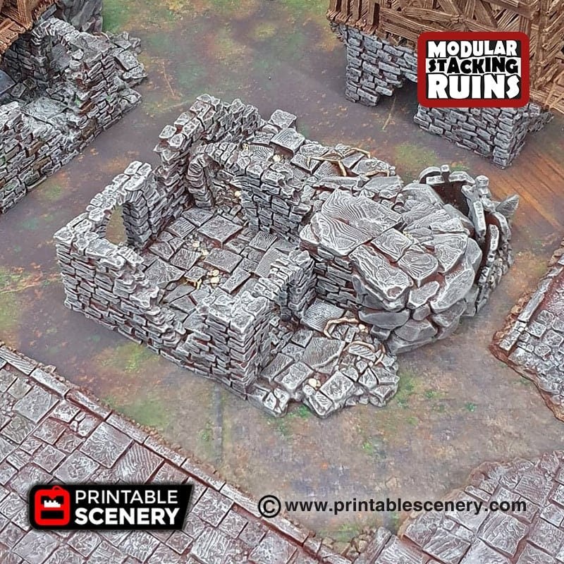 Rickety Lodgings - Shadowfey Ruins, DnD, Pathfinder 15mm, 28mm, 32mm, wargaming terrain, modular building, D&D bolt action
