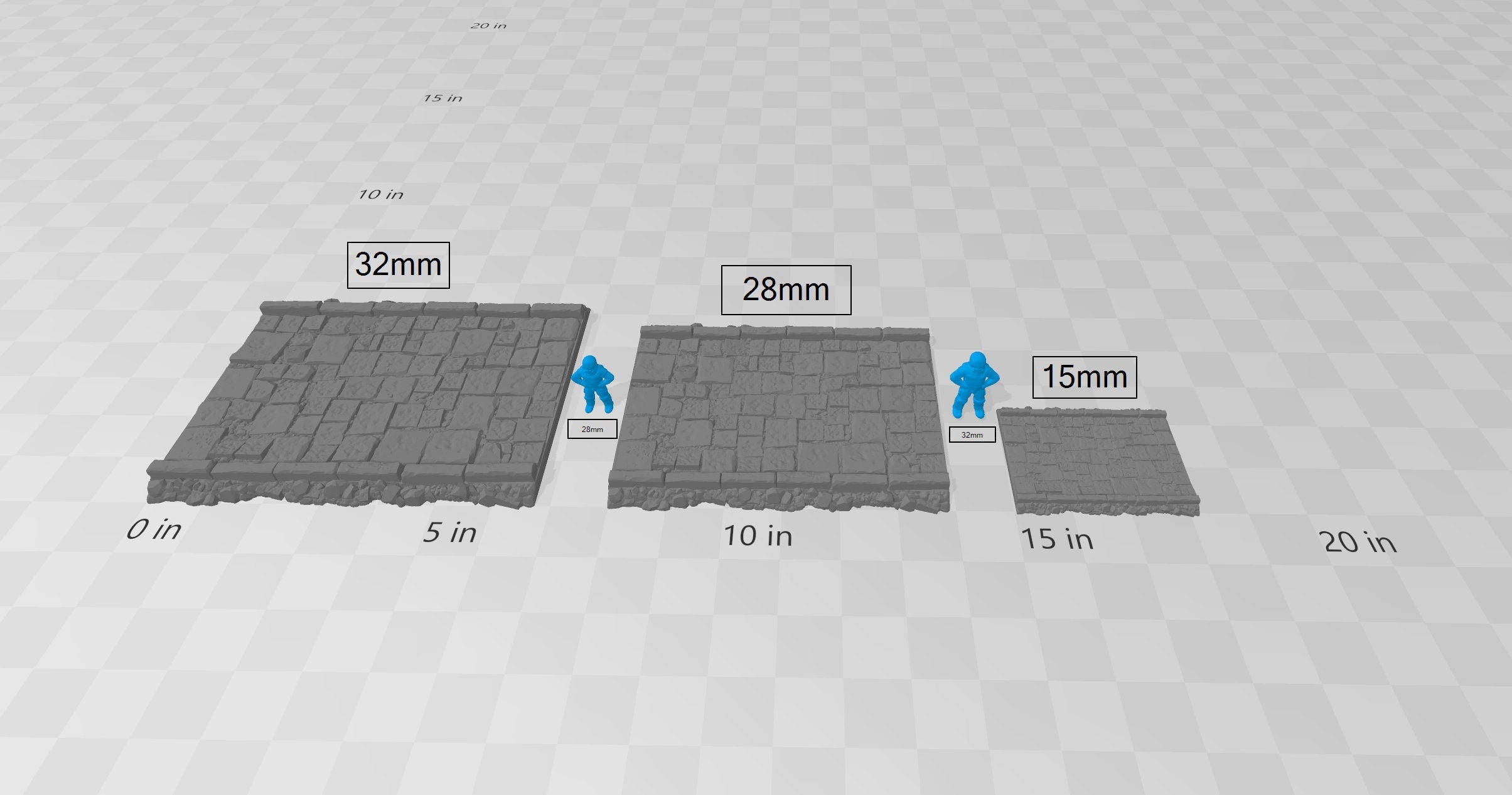 Flagstone Streets - Roads of Ruin Shadowfey, DnD, Pathfinder, 15mm, 28mm, 32mm, wargaming terrain, scatter, D&D, scenery, modular