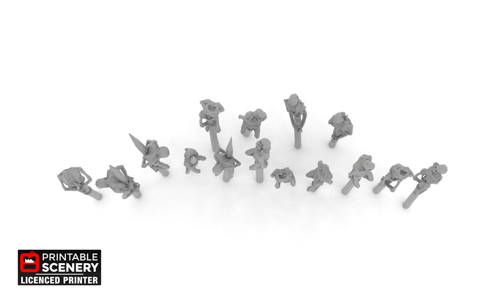 Impaled Skeletons - Shadowfey Ruins, DnD, Pathfinder, 15mm, 28mm, 32mm, wargaming terrain, scatter, D&D, graveyard, cemetery