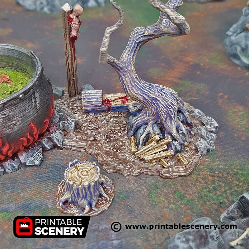 Hag's Cauldron - Shadowfey Wilds, DnD 5E, Pathfinder 2E 15mm, 28mm, 32mm, wargaming terrain, scatter scenery, D&D bolt action
