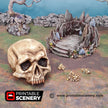 Titan Skull Cave - Shadowfey Wilds, DnD 5E, Pathfinder 2E 15mm, 28mm, 32mm, wargaming terrain, scatter scenery, D&D bolt action