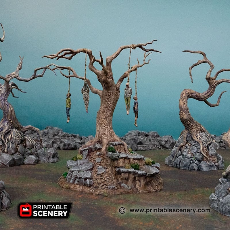 Hangman's Tree - Shadowfey Wilds, DnD 5E, Pathfinder 2E 15mm, 28mm, 32mm, wargaming terrain, scatter scenery, D&D bolt action