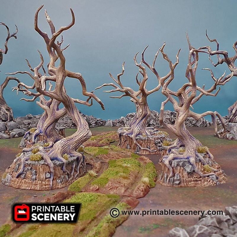 Gloomy Gully - Shadowfey Wilds, DnD 5E, Pathfinder 2E 15mm, 28mm, 32mm, wargaming terrain, scatter scenery, D&D bolt action
