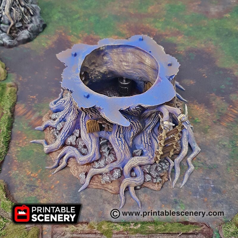 Feywild Cottage - Shadowfey Wilds, DnD 5E, Pathfinder 2E 15mm, 28mm, 32mm, wargaming terrain, scatter scenery, D&D bolt action