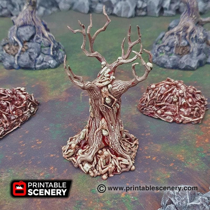 Blood Trees - Shadowfey Wilds, DnD 5E, Pathfinder 2E 15mm, 28mm, 32mm, wargaming terrain, scatter scenery, D&D, forest